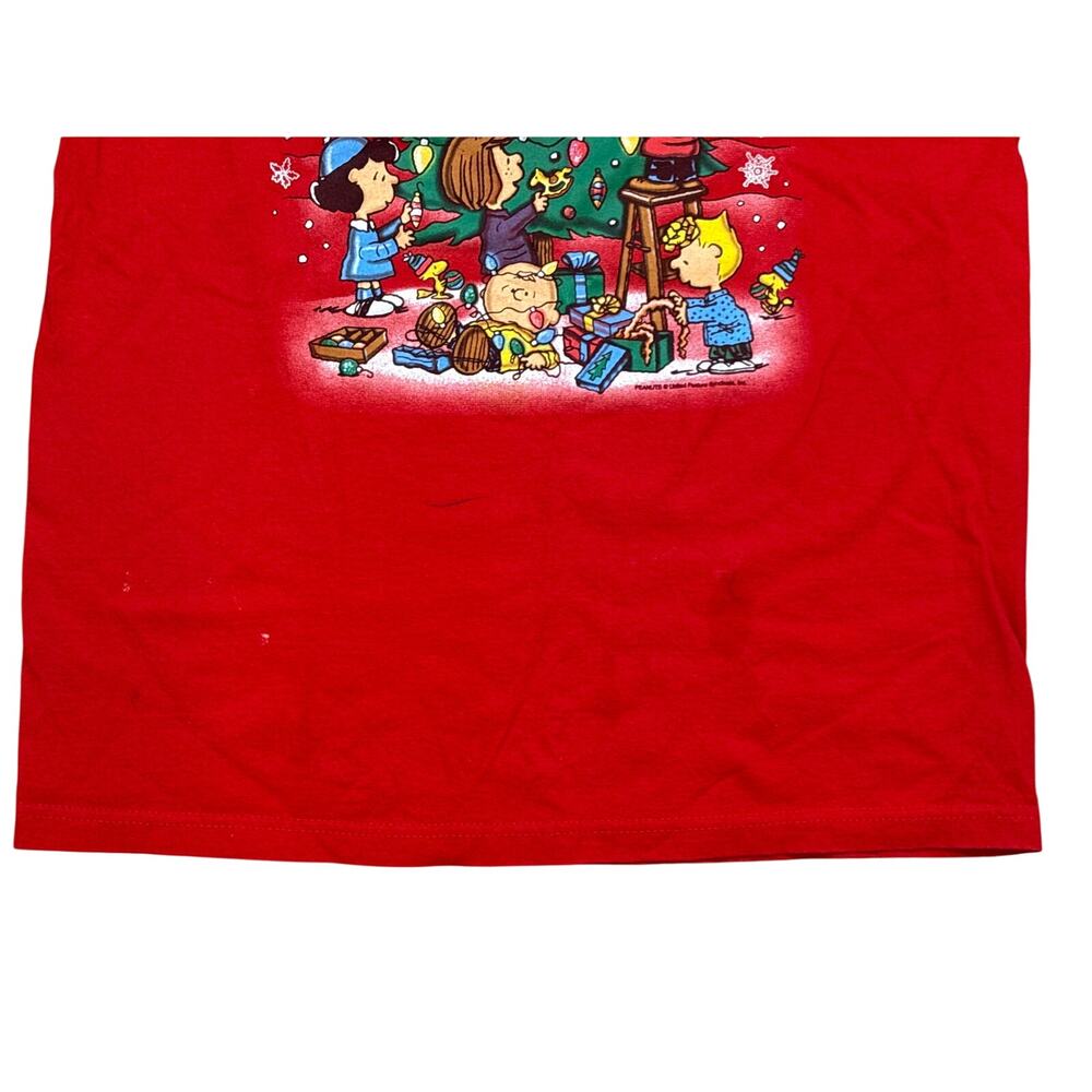 Peanuts Charlie Brown Christmas red XL shirt snoopy United Features Syndicate - Picture 4 of 5